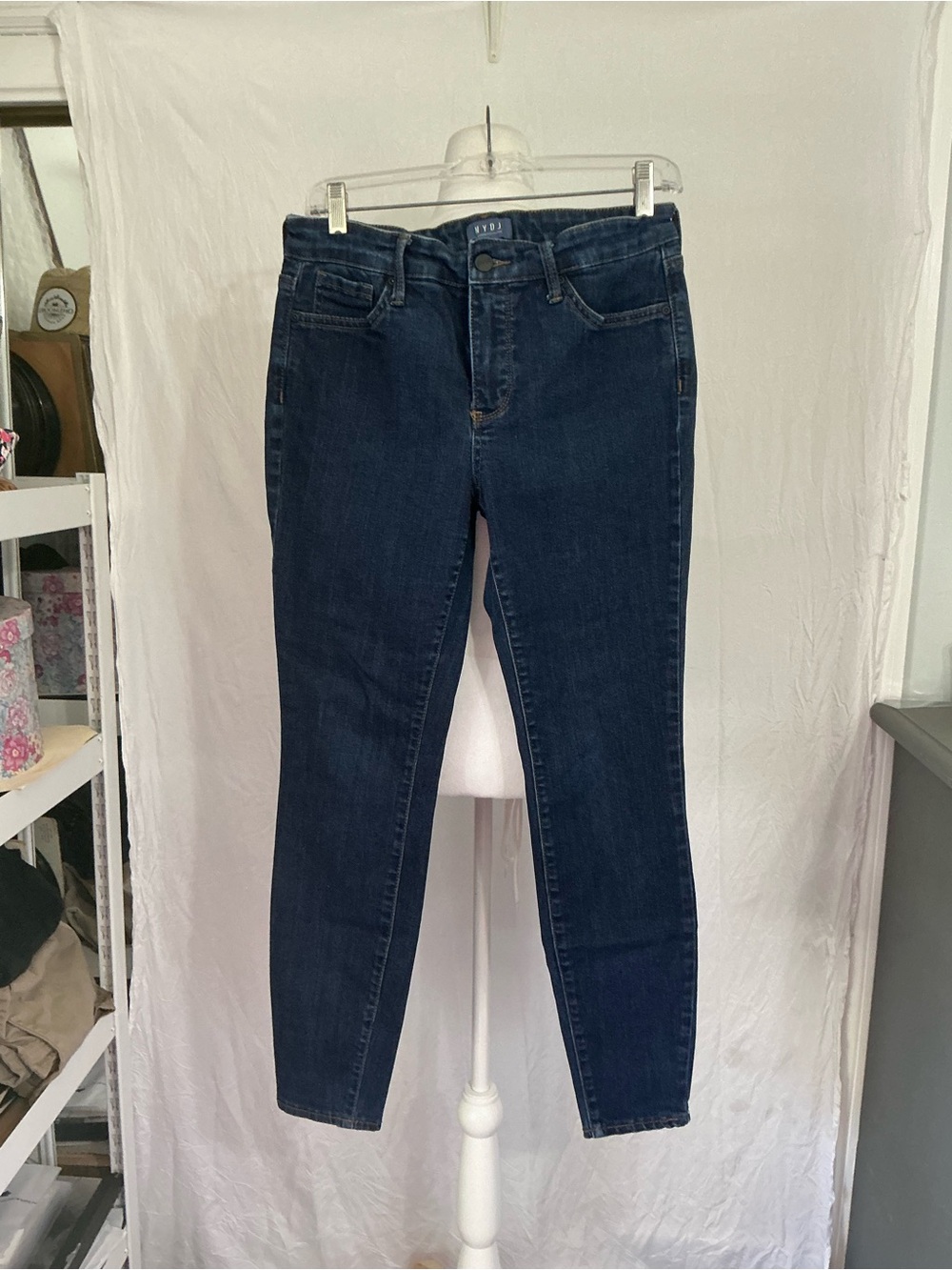 NYDJ Women's Dark Indigo High-Rise Skinny Jeans